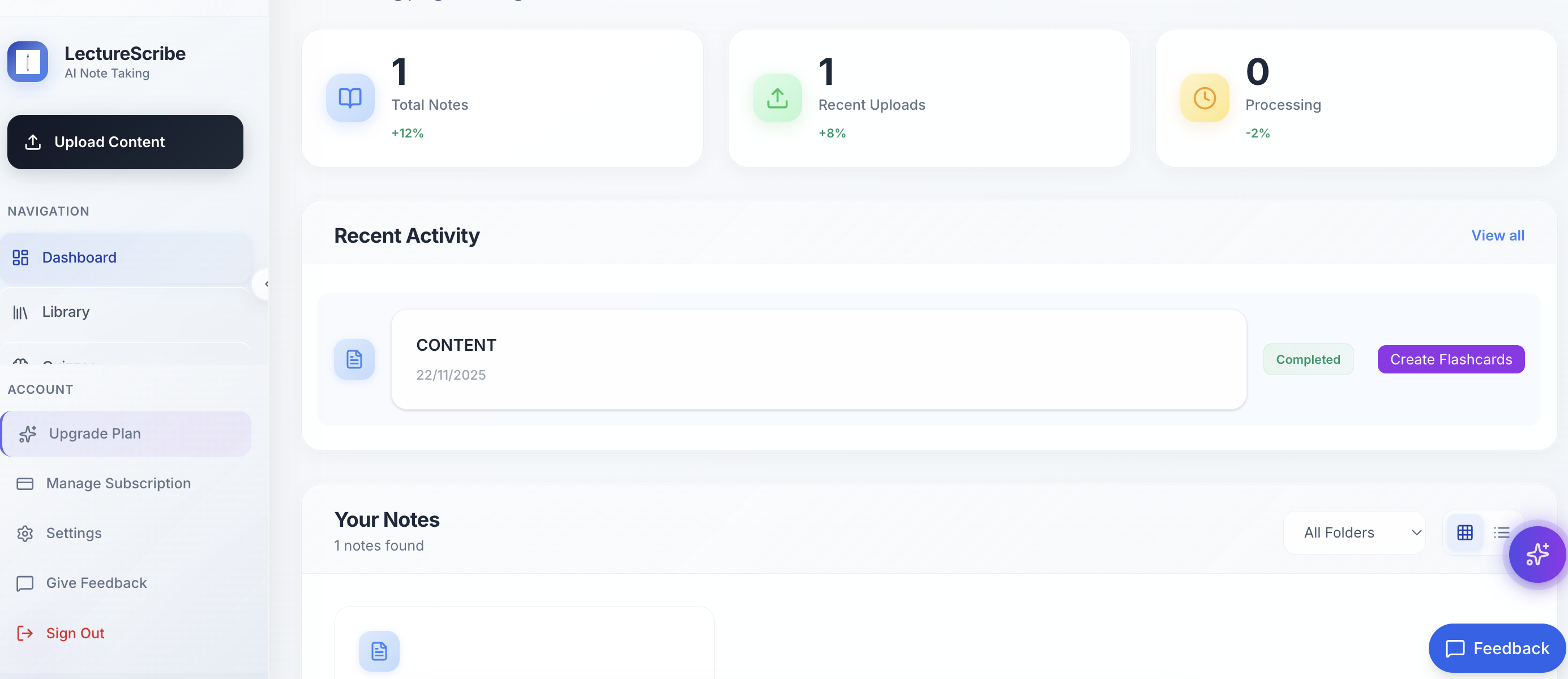 What export formats does LectureScribe support?